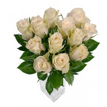 Buchet cu 11 Trandafiri Albi