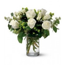 Buchet cu 13 trandafiri albi