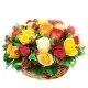 Cosulet Floral cu 27 de trandafiri colorati